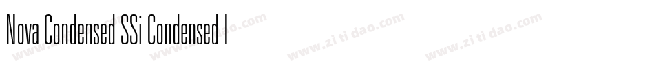 Nova Condensed SSi Condensed Italic字体转换